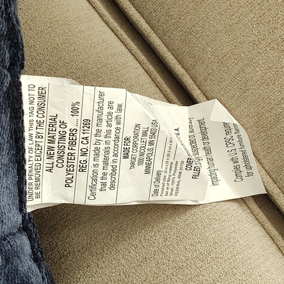 Threshold Navy Blue Accent Pillow 24 x 24 - Picture 3 of 5